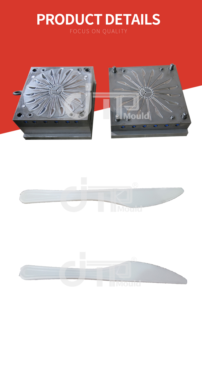 50 Cavities Disposable Plastic Injection Knife Mould from China